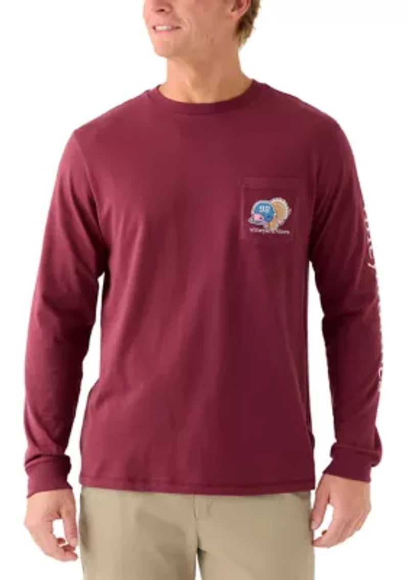 Men's Graphic Football Turkey Whale Long Sleeve T-Shirt