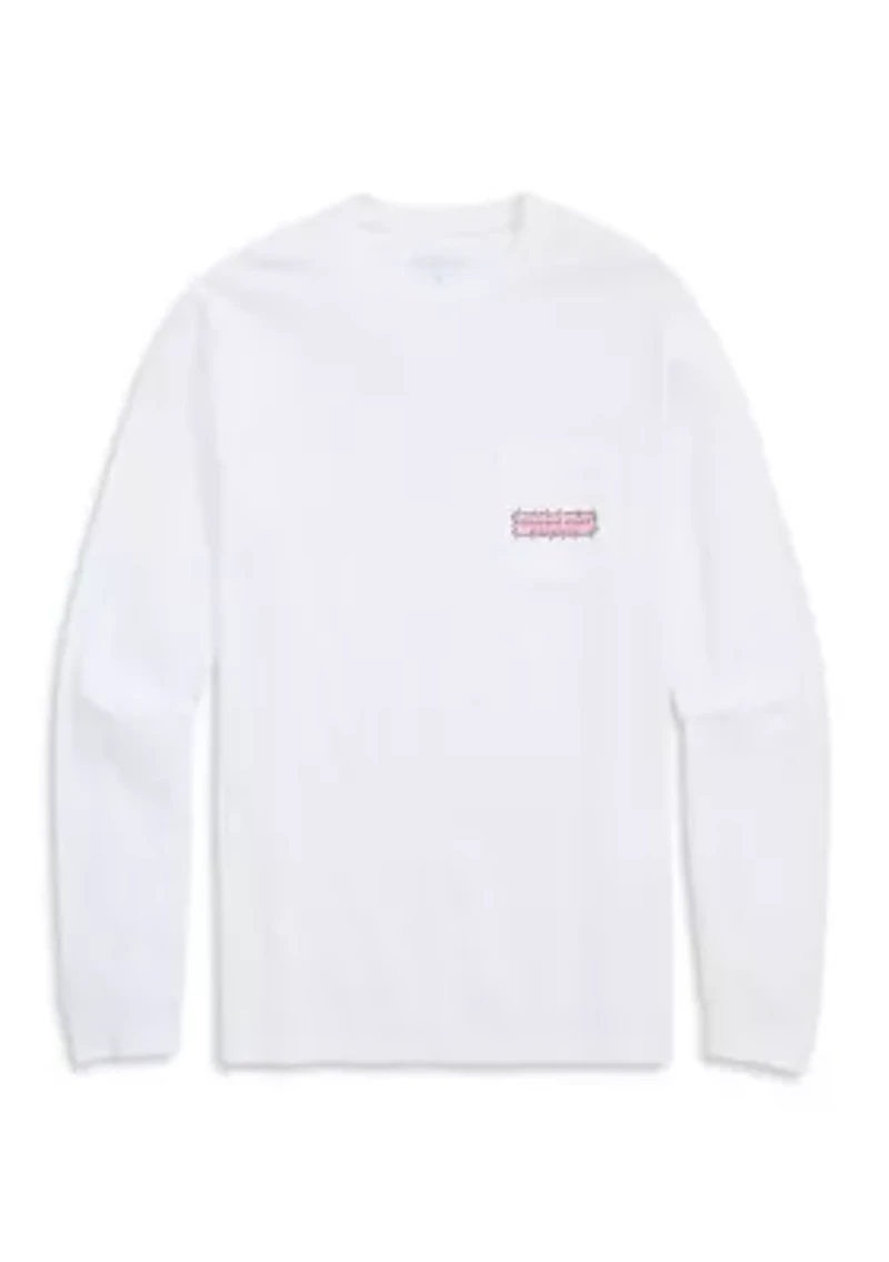 Long Sleeve String Lights Pup Graphic T-Shirt