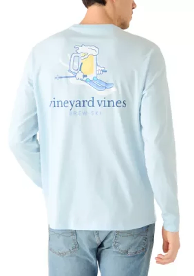 Brew Ski Time Long-Sleeve Pocket T-Shirt