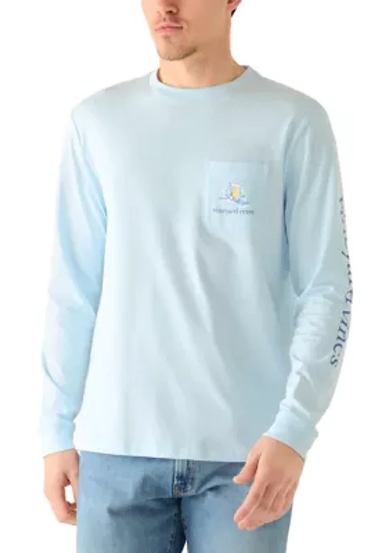 Brew Ski Time Long-Sleeve Pocket T-Shirt