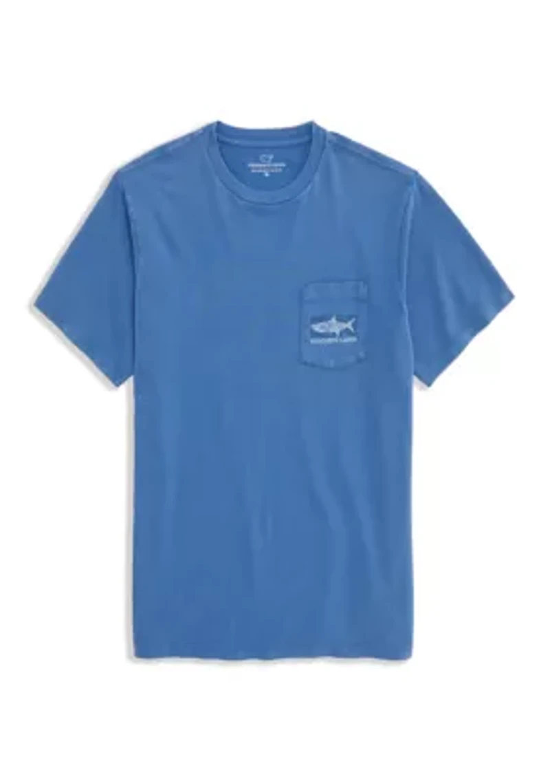 Men's Drift-Dye Tarpon Whale Graphic Pocket T-Shirt
