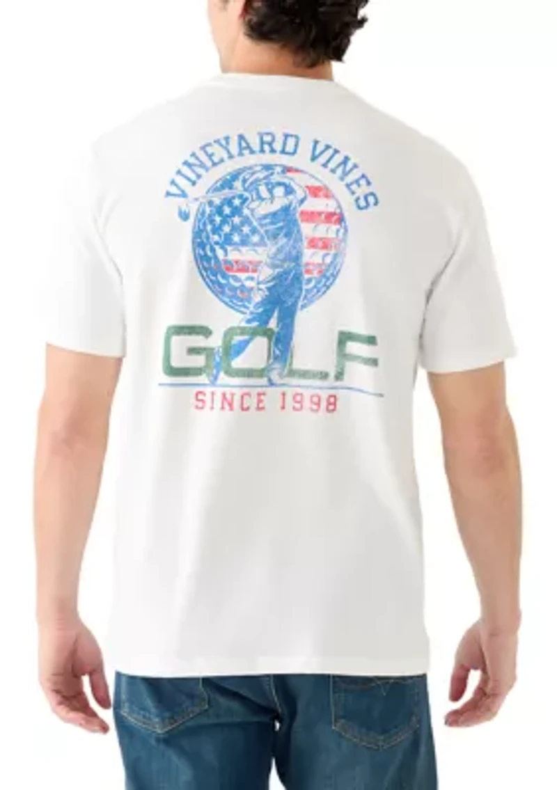 Men's USA Golfer Short Sleeve Pocket T-Shirt