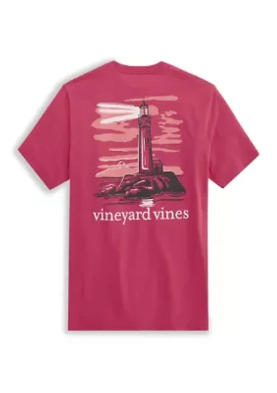 Short Sleeve Lighthouse at Dusk Graphic T-Shirt