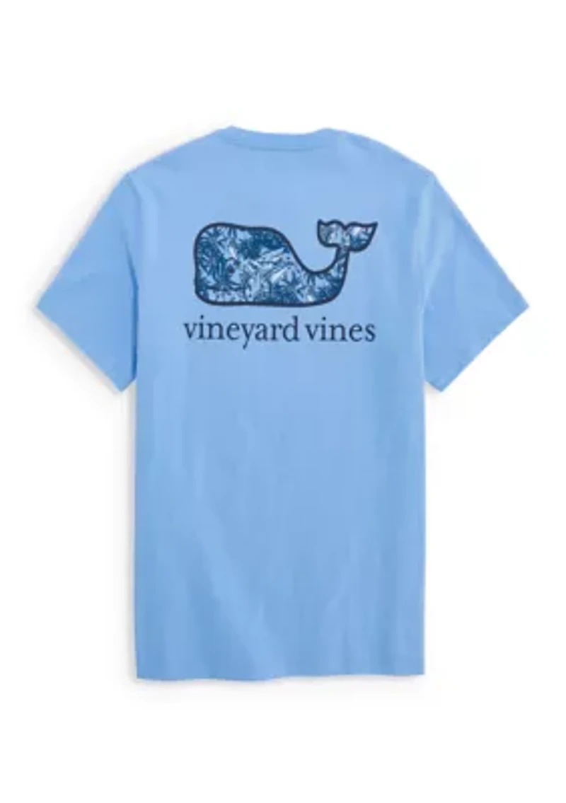 Men's Sport Fisher Palm Whale Graphic Short Sleeve Shirt