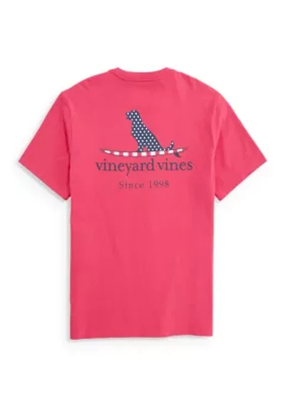 Men's Flag Dog Surfboard Graphic T-Shirt