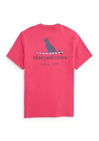 Men's Flag Dog Surfboard Graphic T-Shirt