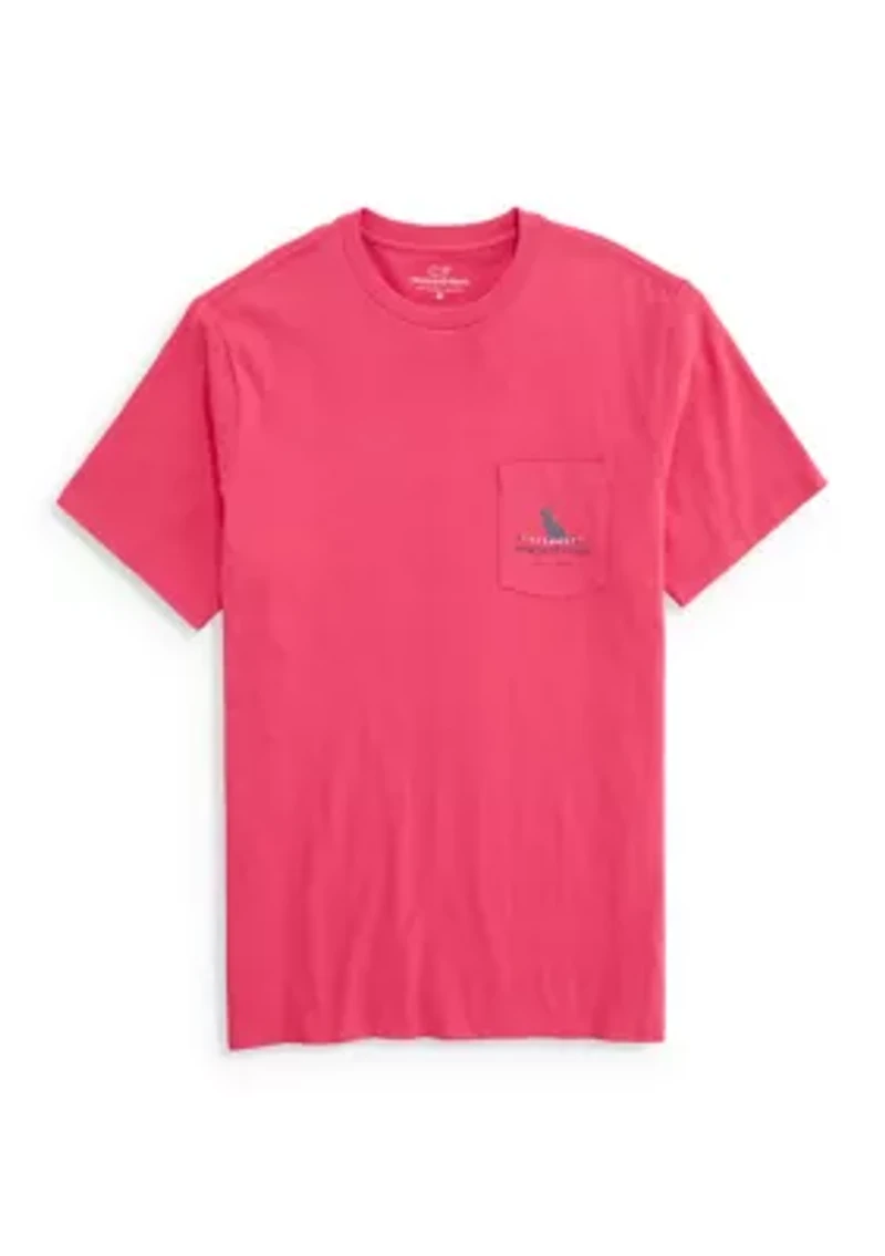 Men's Flag Dog Surfboard Graphic T-Shirt
