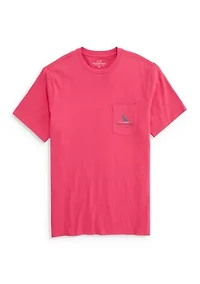 Men's Flag Dog Surfboard Graphic T-Shirt