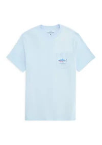 Men's Flag Shark Graphic T-Shirt