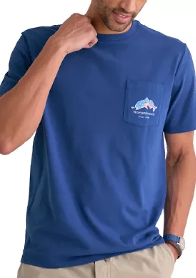 Men's Flag Fish Short Sleeve Graphic Shirt