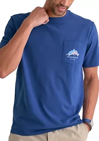 Men's Flag Fish Short Sleeve Graphic Shirt