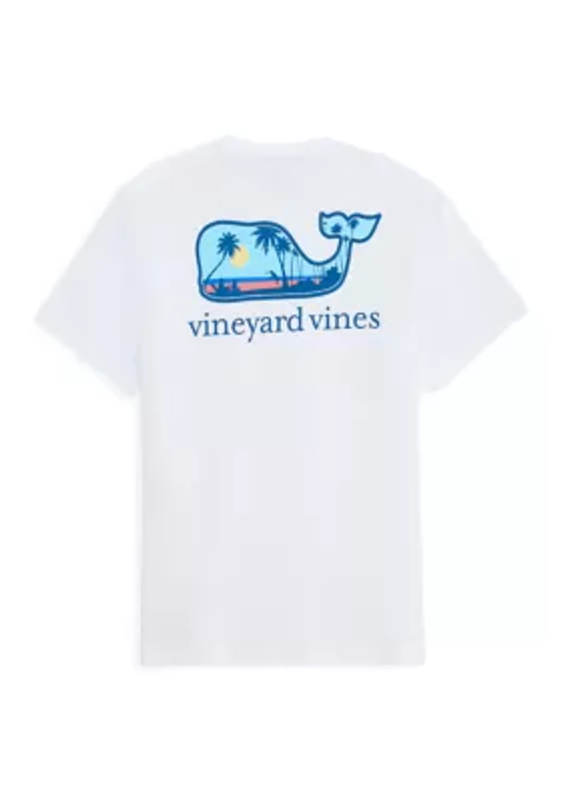 Men's Dog Frisbee Whale Graphic T-Shirt