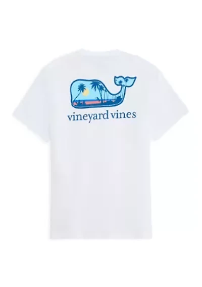 Men's Dog Frisbee Whale Graphic T-Shirt