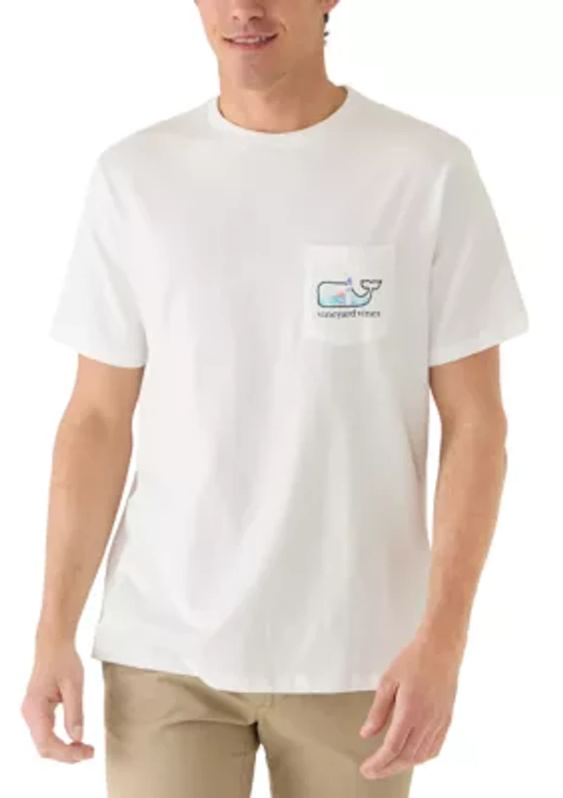 Men's Key's Scene Print Whale Fill Graphic Shirt