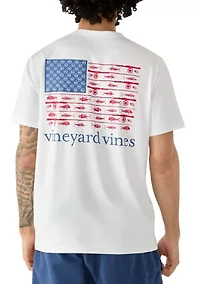 Men's USA Reel Flag Short Sleeve Graphic Shirt