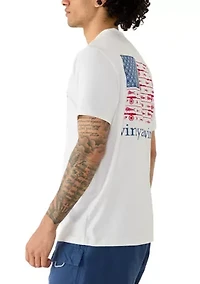 Men's USA Reel Flag Short Sleeve Graphic Shirt