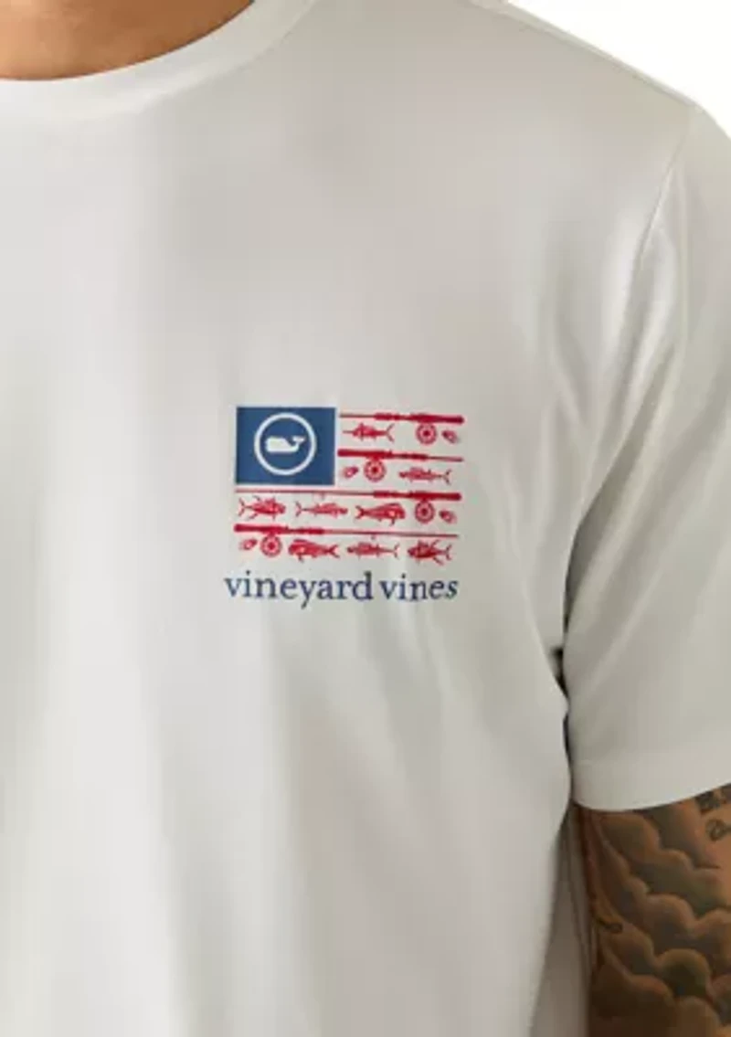 Men's USA Reel Flag Short Sleeve Graphic Shirt