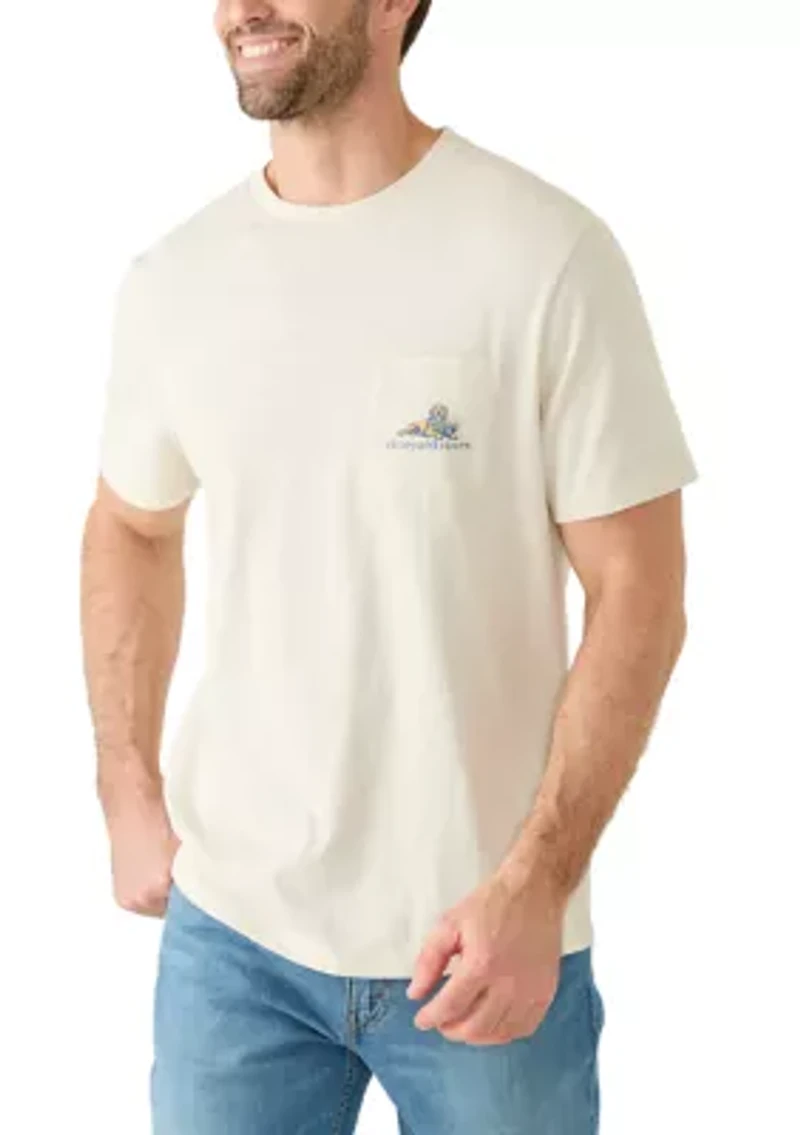 Men's Camo Cooler Dog Graphic Pocket T-Shirt