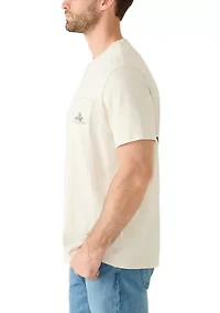 Men's Camo Cooler Dog Graphic Pocket T-Shirt