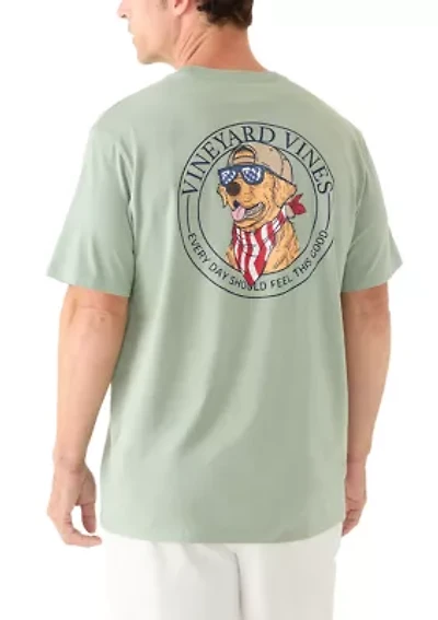 Men's America Dog Graphic T-Shirt