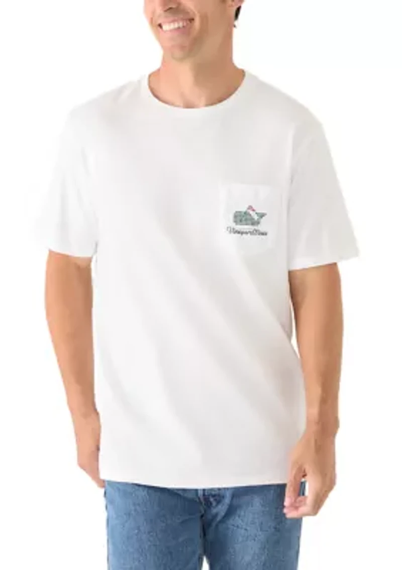Men's Golf Ball Whale Graphic T-Shirt