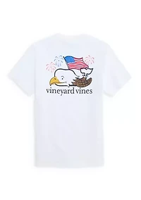 Men's Bald Eagle Whale Graphic T-Shirt
