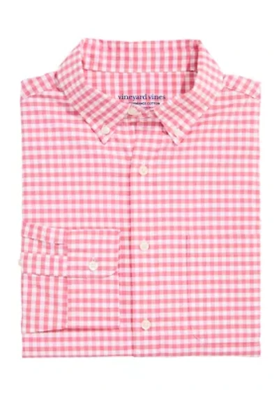 Men's Long Sleeve Classic Gingham Button Down Shirt