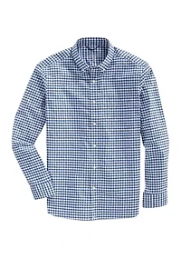 Men's Long Sleeve Classic Gingham Button Down Shirt