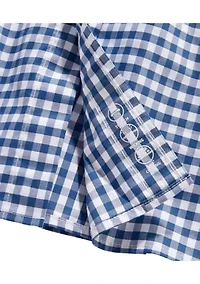 Men's Long Sleeve Classic Gingham Button Down Shirt