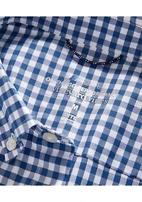 Men's Long Sleeve Classic Gingham Button Down Shirt