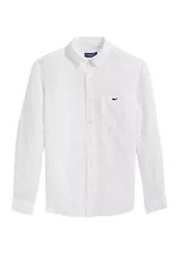 Men's Long Sleeve Solid Linen Shirt