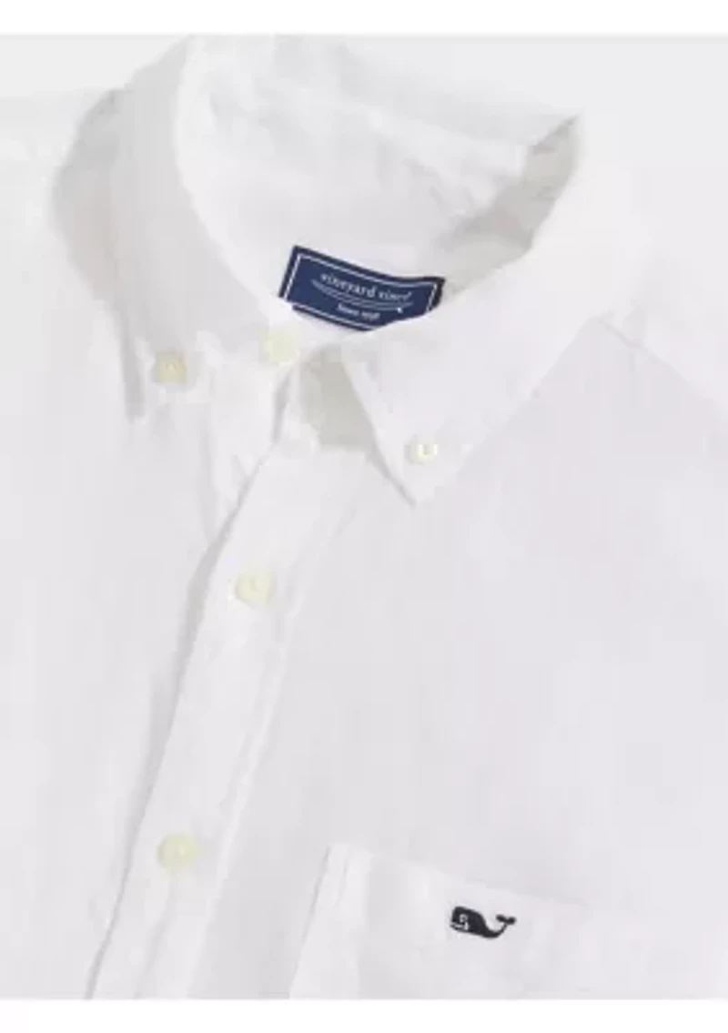 Men's Long Sleeve Solid Linen Shirt