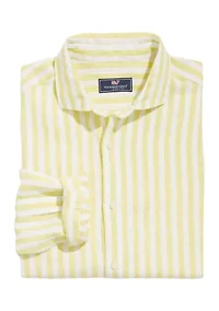 Men's Stripe Linen Bendback Tisbury Shirt