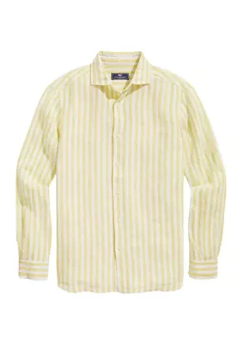 Men's Stripe Linen Bendback Tisbury Shirt