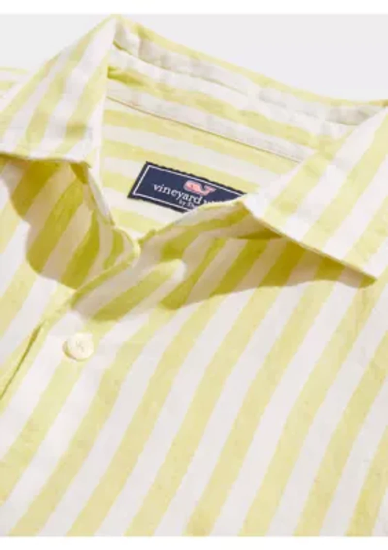 Men's Stripe Linen Bendback Tisbury Shirt
