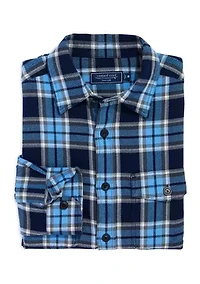 Men's Plaid Printed Midweight Twill Utility Shirt