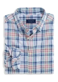 Men's Folly Beach Plaid Island Slub Shirt