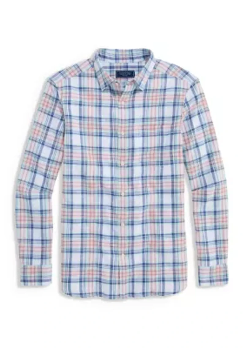 Men's Folly Beach Plaid Island Slub Shirt