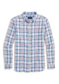 Men's Folly Beach Plaid Island Slub Shirt