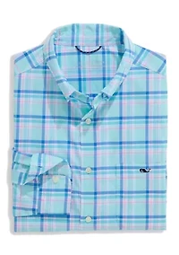 Men's Coconut Key Plaid Featherweight Performance Shirt