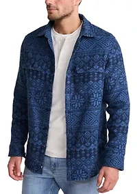 Men's Snowflake Fair Isle Jacquard Overshirt