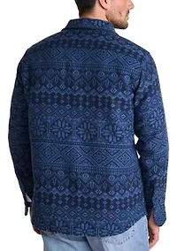 Men's Snowflake Fair Isle Jacquard Overshirt