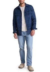 Men's Snowflake Fair Isle Jacquard Overshirt