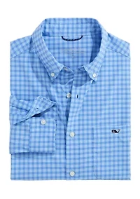 Lemon Shark Gingham Featherweight Long Sleeve Shirt