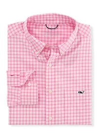 Lemon Shark Gingham Featherweight Long Sleeve Shirt