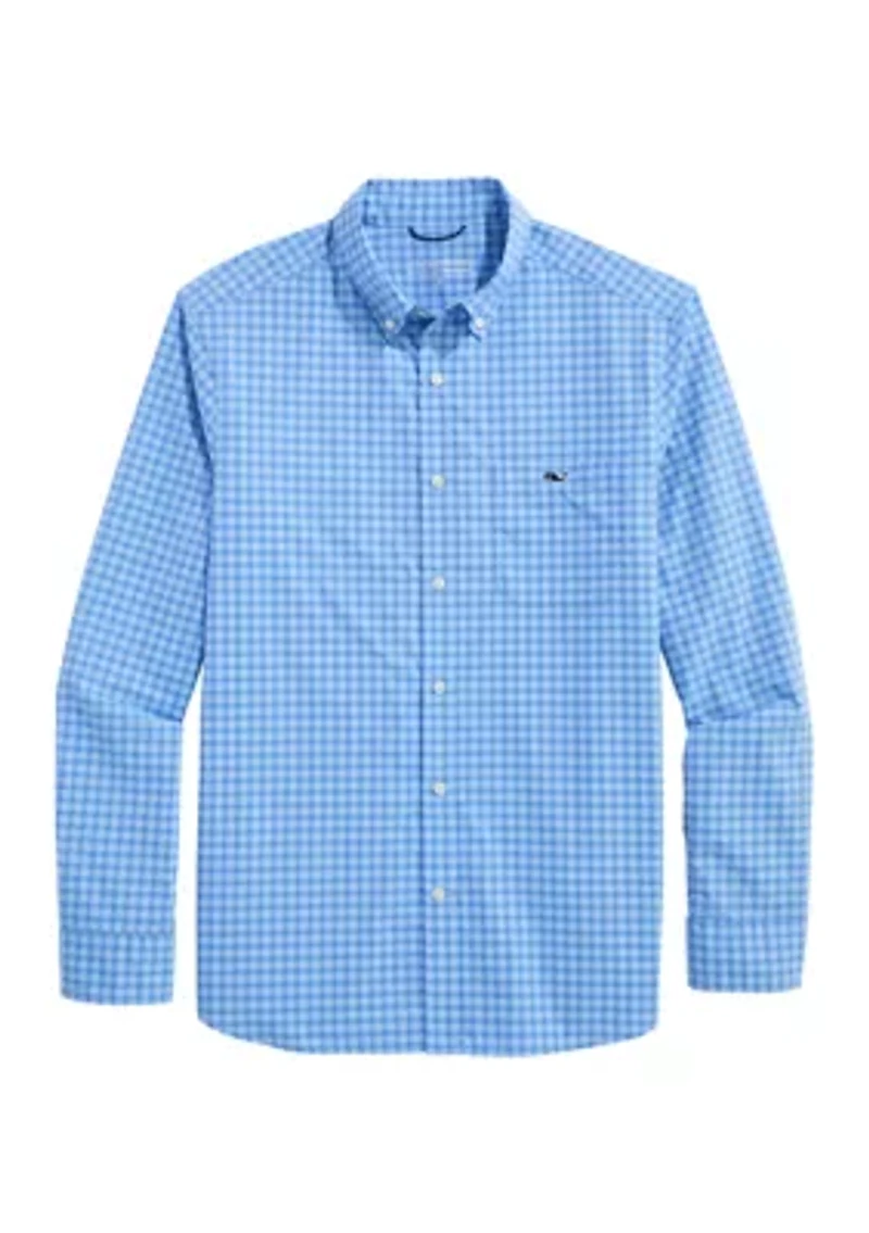 Lemon Shark Gingham Featherweight Long Sleeve Shirt