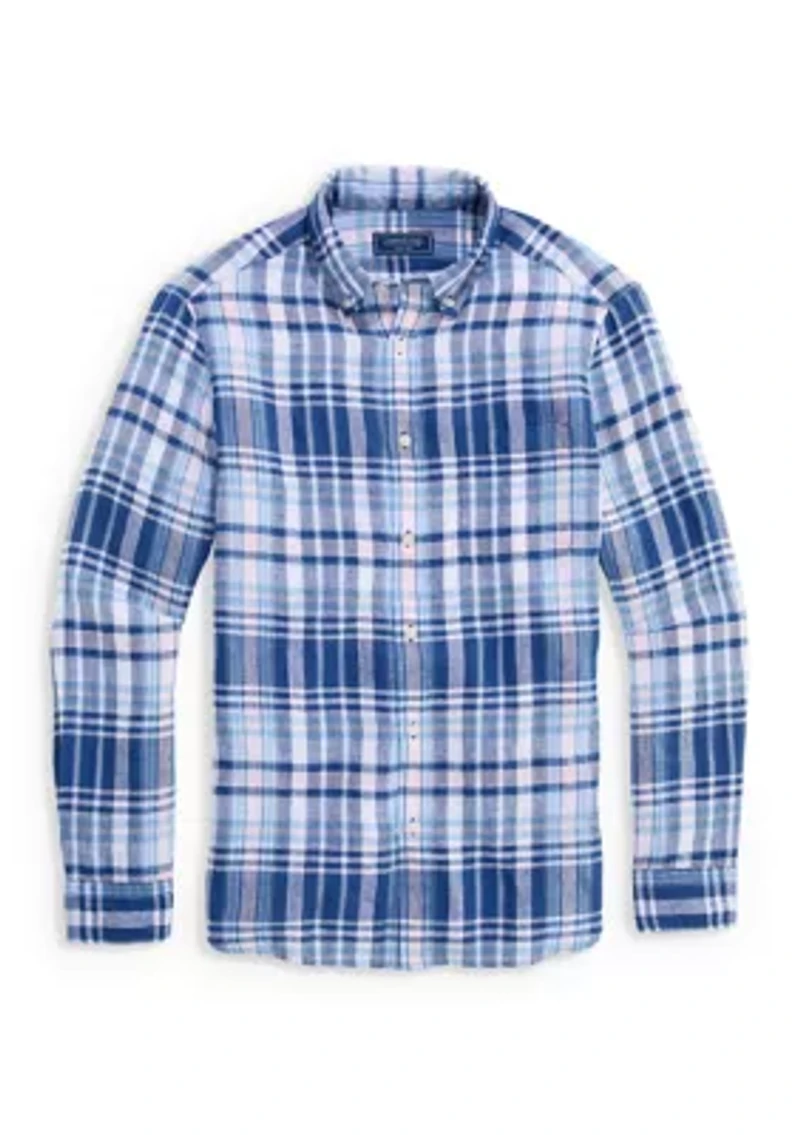 Men's Pelican Point Plaid Linen Shirt