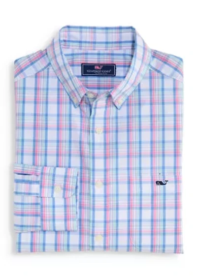 Men's Tipsy Turtle Plaid Long Sleeve Button Down Shirt