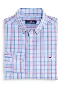 Men's Tipsy Turtle Plaid Long Sleeve Button Down Shirt