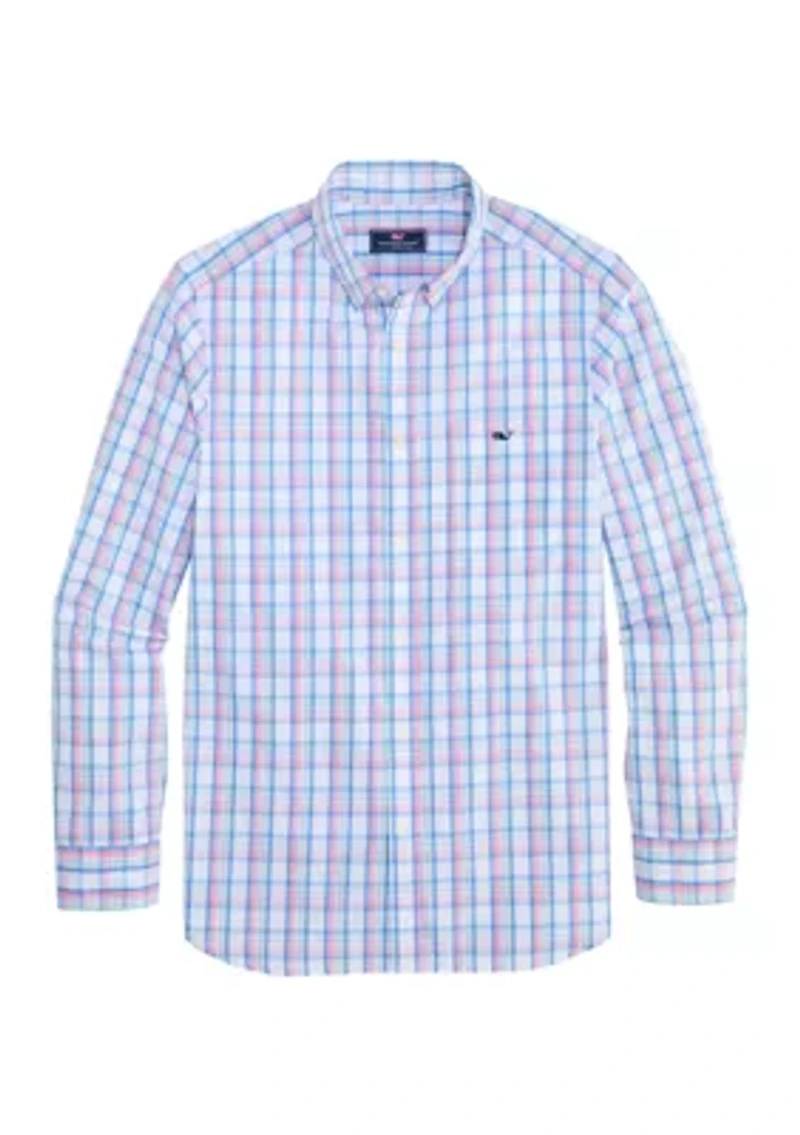 Men's Tipsy Turtle Plaid Long Sleeve Button Down Shirt